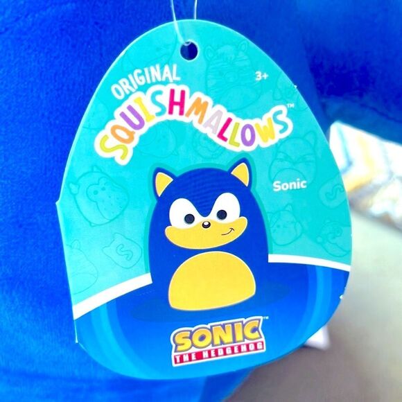 Squishmallows Other - NWT Official Sonic the Hedgehog 8” Squishmallow